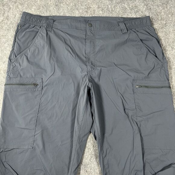 Lands End Men’s Tech Cargo Pant Charcoal Gray Size 42 Lightweight Stretch Waist - Picture 1 of 16